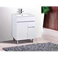 Mueble de baño con Lavabo de Porcelana - 2 Puertas y 1 Cajón amortiguado - El Mueble va MONTADO - Modelo Clif (60 cms…